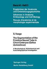 The Segmentation of the Primitive Neural Tube in Chick Embryos (Gallus domesticus): A Morphological, Histochemical and Autoradiographical Investigation