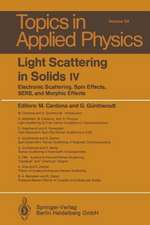 Light Scattering in Solids IV: Electronic Scattering, Spin Effects, SERS, and Morphic Effects