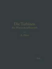 Die Turbinen für Wasserkraftbetrieb: Ihre Theorie und Konstruktion