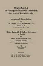 Begnadigung im ehrengerichtlichen Verfahren der freien Berufsstände: Inaugural-Dissertation