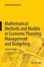 Mathematical Methods and Models in Economic Planning, Management and Budgeting