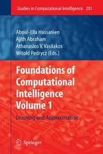 Foundations of Computational Intelligence: Volume 1: Learning and Approximation