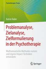 Problemanalyse, Zielanalyse, Zielformulierung in der Psychotherapie 