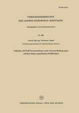 Arbeiten mit Preß-Formmaschinen unter Normal-Bedingungen und bei hohen spezifischen Preßdrücken