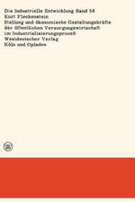 Stellung und ökonomische Gestaltungskräfte der öffentlichen Versorgungswirtschaft im Industrialisierungsprozeß