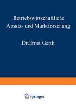 Betriebswirtschaftliche Absatz- und Marktforschung