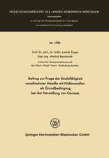 Beitrag zur Frage der Bindefähigkeit verschiedener Metalle mit Nichtmetallen als Grundbedingung bei der Herstellung von Cermets