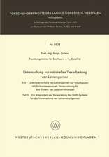 Untersuchung zur rationellen Verarbeitung von Leinengarnen: Teil I: Die Verarbeitung von Leinengarnen auf Schußspulen mit Spitzenreserven als Voraussetzung für den Einsatz von Ladevorrichtungen Teil II: Die Möglichkeit der Verwendung des Unifil-Systems für die Verarbeitung von Leinenschußgarnen