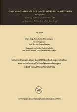 Untersuchungen über das Stoßdurchschlagsverhalten von technischen Elektrodenanordnungen in Luft von Atmosphärendruck