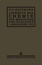 Lehrbuch der Chemie für Mediziner und Biologen: I. Teil: Anorganische Chemie