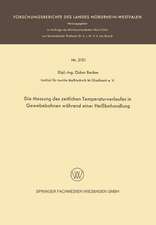 Die Messung des zeitlichen Temperaturverlaufes in Gewebebahnen während einer Heißbehandlung