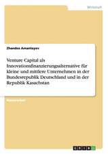 Venture Capital als Innovationsfinanzierungsalternative für kleine und mittlere Unternehmen in der Bundesrepublik Deutschland und in der Republik Kasachstan