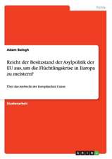 Reicht der Besitzstand der Asylpolitik der EU aus, um die Flüchtlingskrise in Europa zu meistern?