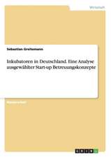 Inkubatoren in Deutschland. Eine Analyse ausgewählter Start-up Betreuungskonzepte