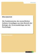 Die Funktionsweise des menschlichen Gehirns. Grundlagen aus dem Bereich der Biologie, des Neuromarketings und der Psychologie