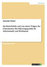 Ein-Kind-Politik und was dann? Folgen der chinesischen Bevölkerungspolitik für Arbeitsmarkt und Wohlstand