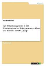 Das Risikomanagement in der Tourismusbranche. Risikoprozess, -prüfung und -toleranz der TUI Group