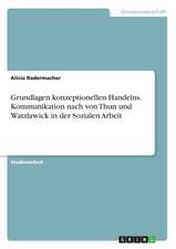 Grundlagen konzeptionellen Handelns. Kommunikation nach von Thun und Watzlawick in der Sozialen Arbeit