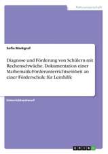 Diagnose und Förderung von Schülern mit Rechenschwäche. Dokumentation einer Mathematik-Förderunterrichtseinheit an einer Förderschule für Lernhilfe