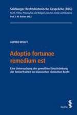 Adoptio fortunae remedium est