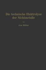 Die technische Elektrolyse der Nichtmetalle