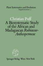 A Biosystematic Study of the African and Madagascan Rubiaceae-Anthospermeae