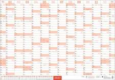 Mega-Posterplaner, rot 2027