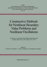 Constructive Methods for Nonlinear Boundary Value Problems and Nonlinear Oscillations: Conference at the Oberwolfach Mathematical Research Institute, Black Forest, November 19–25, 1978