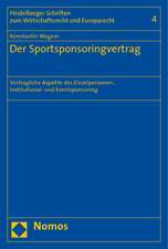 Der Sportsponsoringvertrag