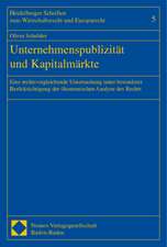 Unternehmenspublizität und Kapitalmärkte