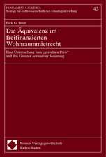 Die Äquivalenz im freifinanzierten Wohnraummietrecht