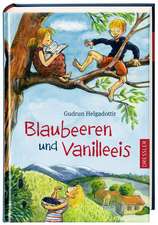 Blaubeeren und Vanilleeis