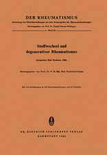 Stoffwechsel und Degenerativer Rheumatismus: Rheumatologisches Symposion in der Klinik für Physikalische Medizin und Balneologie der Universität Giessen in Bad Nauheim vom 24. bis 26. April 1964 Vorträge und Diskussionen