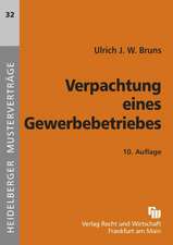 Verpachtung eines Gewerbebetriebes