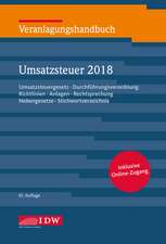 Veranlagungshandb. Umsatzsteuer 2018