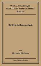 Die Welt als Raum und Zeit