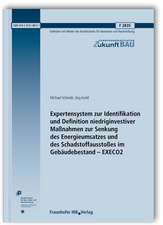 Expertensystem zur Identifikation und Definition niedriginvestiver Maßnahmen zur Senkung des Energieumsatzes und des Schadstoffausstoßes im Gebäudebestand - EXECO2. Abschlussbericht