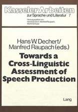 Towards a Cross-Linguisitic Assessment of Speech Production