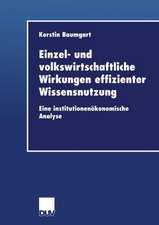 Einzel- und volkswirtschaftliche Wirkungen effizienter Wissensnutzung: Eine institutionenökonomische Analyse