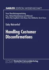 Handling Customer Disconfirmations