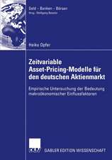 Zeitvariable Asset-Pricing-Modelle für den deutschen Aktienmarkt