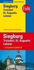 Falk Stadtplan Extra Standardfaltung Siegburg, Troisdorf, St. Augustin, Lohmar