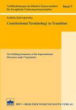 Constitutional Terminology in Transition