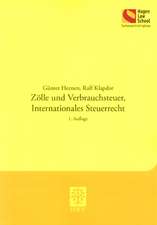 Zölle und Verbrauchsteuer, Internationales Steuerrecht