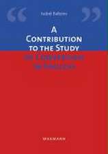 A Contribution to the Study of Conversion in English