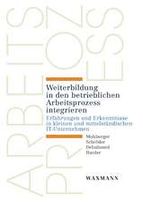 Weiterbildung in den betrieblichen Arbeitsprozess integrieren