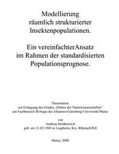 Modellierung räumlich strukturierter Insektenpopulationen