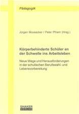 Körperbehinderte Schüler an der Schwelle ins Arbeitsleben