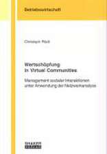 Wertschöpfung in Virtual Communities