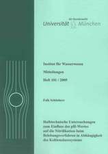 Halbtechnische Untersuchungen zum Einfluss des pH-Wertes auf die Nitrifikation beim Belebungsverfahren in Abhängigkeit des Kohlensäuresystems